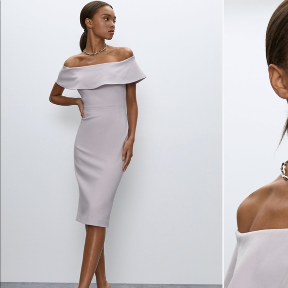 Off the shoulder midi dress - Picture 2 of 3